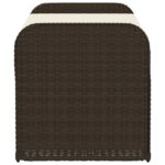 Banc de rangement et coussin marron 115x51x52 cm résine tressée – Image 3