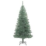 Sapin de Noël artificiel 300 LED&boules&neige floquée 210 cm – Image 4