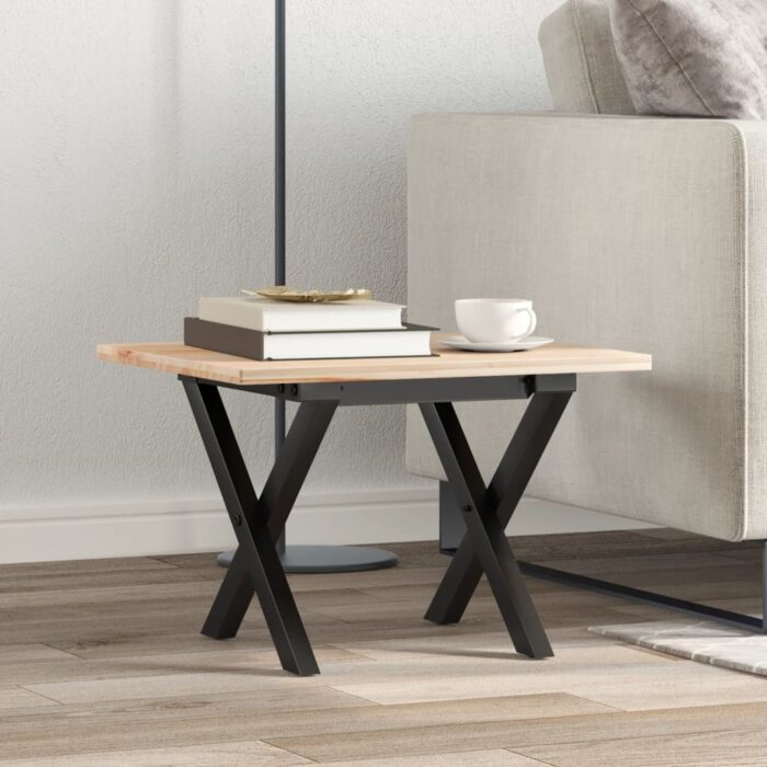 Pieds de table basse cadre en X 40x40x33 cm acier – Image 1