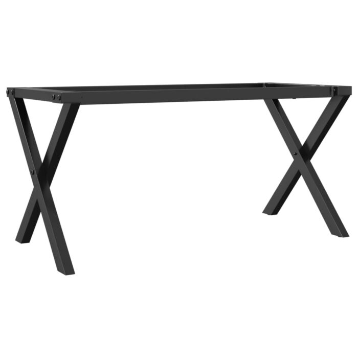 Pieds de table basse cadre en X 80x40x43 cm acier – Image 4