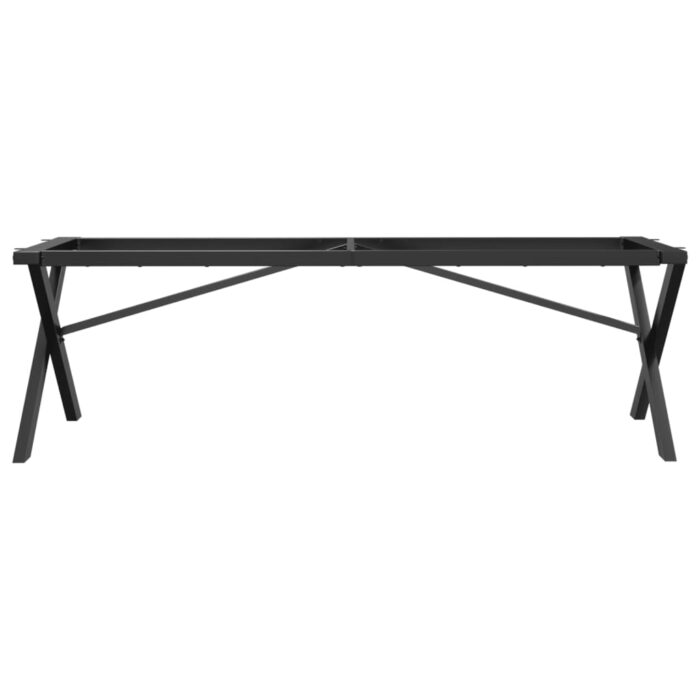 Pieds de table basse cadre en X 140x30x43 cm acier – Image 2