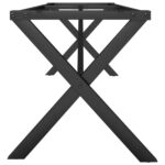 Pieds de table basse cadre en X 140x30x43 cm acier – Image 3