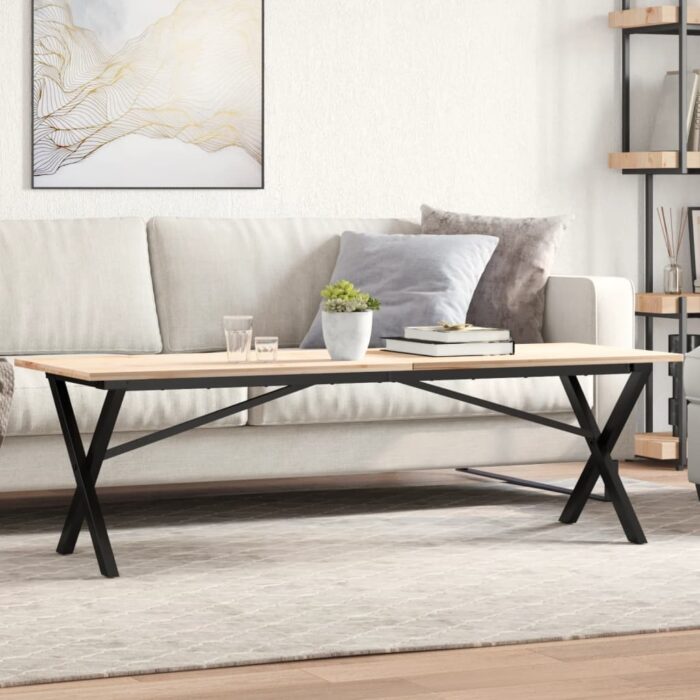 VXL8721012282742_m_en_hd_1.jpg Pieds de table basse cadre en X 140x30x43 cm acier – Image 1