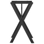 Pieds de table à manger cadre en X 40x40x73 cm acier – Image 3