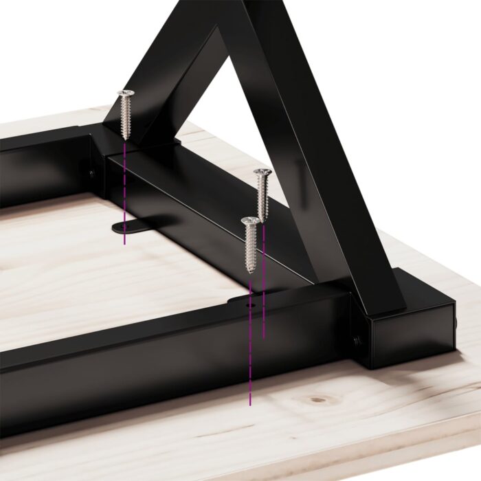 Pieds de table à manger cadre en X 40x40x73 cm acier – Image 6