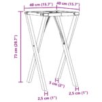 Pieds de table à manger cadre en X 40x40x73 cm acier – Image 7