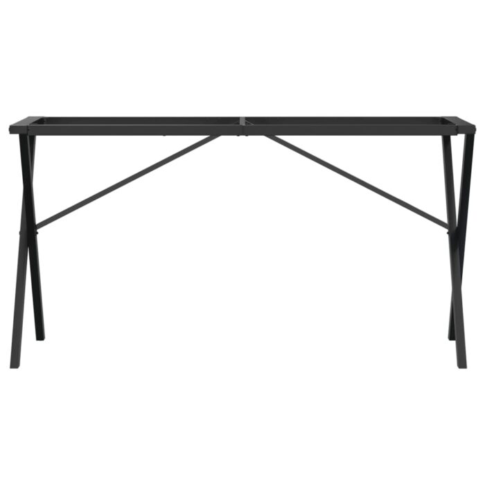 Pieds de table à manger cadre en X 120x60x73 cm acier – Image 2