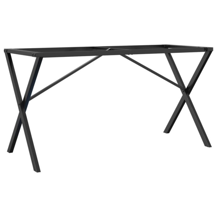 Pieds de table à manger cadre en X 120x60x73 cm acier – Image 4