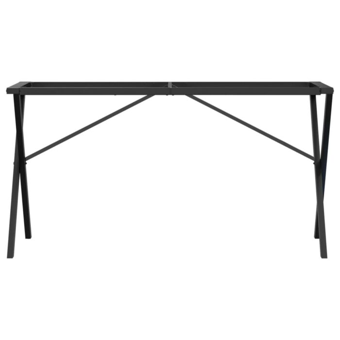 Pieds de table à manger cadre en X 140x60x73 cm acier – Image 2