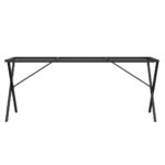 Pieds de table à manger cadre en X 160x80x73 cm acier – Image 2