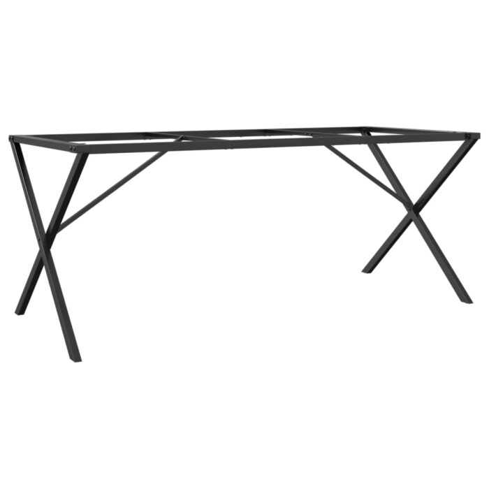 Pieds de table à manger cadre en X 160x80x73 cm acier – Image 4