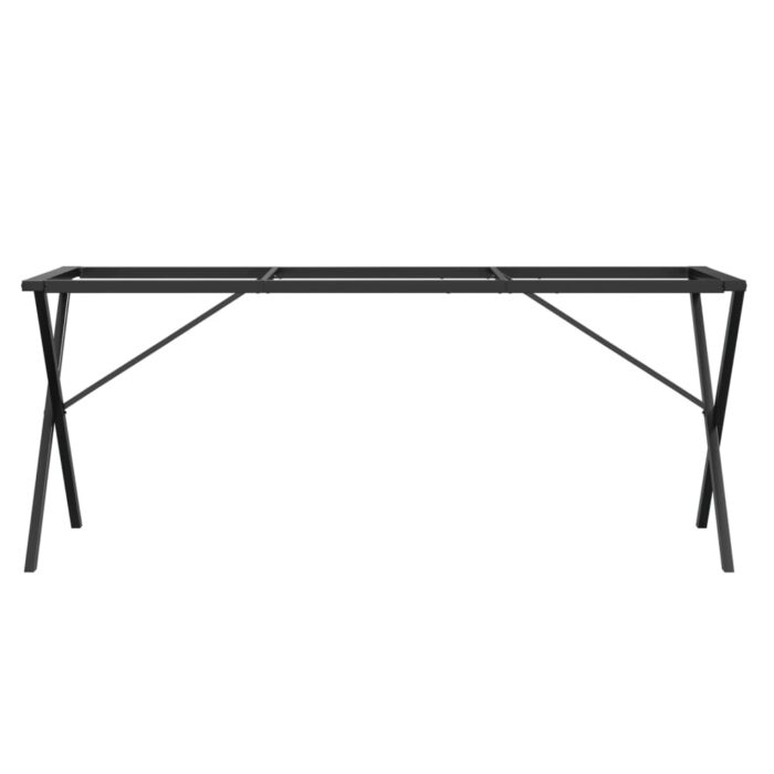Pieds de table à manger cadre en X 180x80x73 cm acier – Image 2