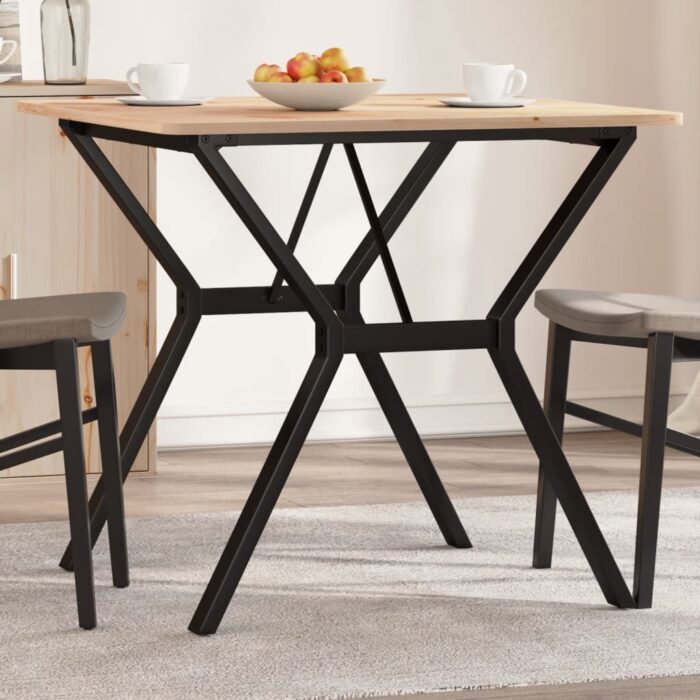 Pieds de table à manger cadre en Y 70x70x73 cm acier – Image 1