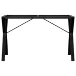 Pieds de table à manger cadre en Y 120x60x73 cm acier – Image 2