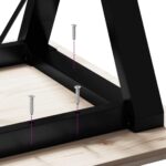 Pieds de table à manger cadre en Y 120x60x73 cm acier – Image 6