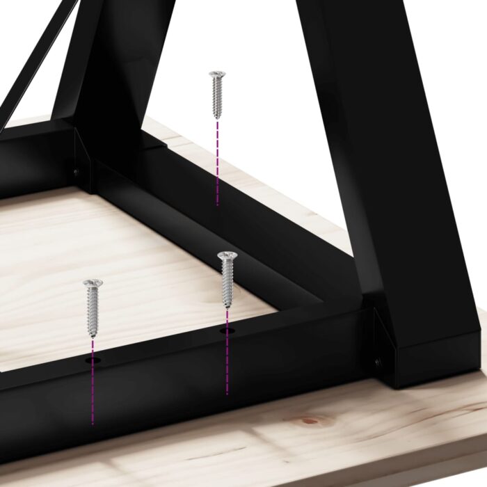 Pieds de table à manger cadre en Y 120x60x73 cm acier – Image 6