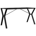 Pieds de table à manger cadre en Y 140x60x73 cm acier – Image 4