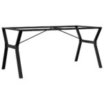 Pieds de table à manger cadre en Y 160x80x73 cm acier – Image 4