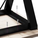 Pieds de table à manger cadre en Y 160x80x73 cm acier – Image 6