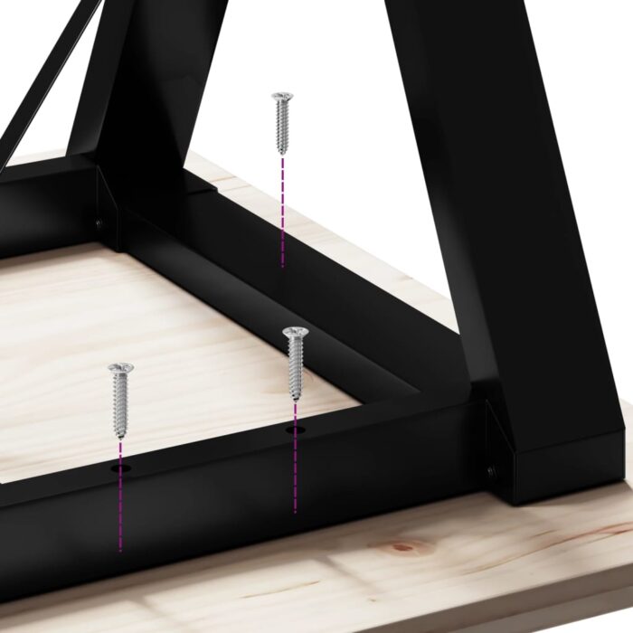 Pieds de table à manger cadre en Y 160x80x73 cm acier – Image 6
