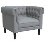 Ensemble de canapés 3 pcs gris clair tissu – Image 2