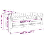Ensemble de canapés 3 pcs gris clair tissu – Image 8