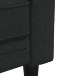 Ensemble de canapés 2 pcs noir tissu – Image 4