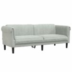 Ensemble de canapés 3 pcs gris clair velours – Image 4