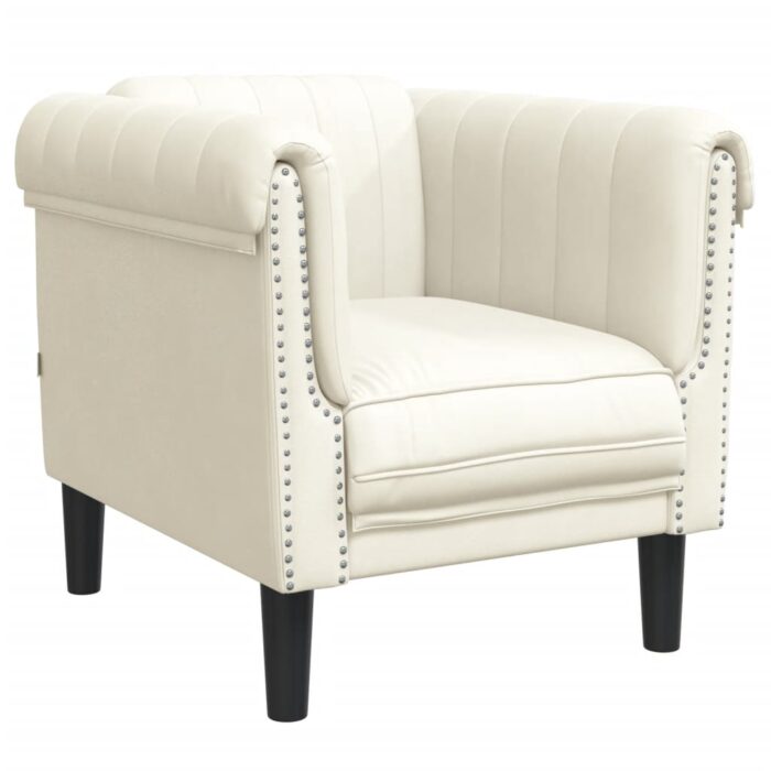 Ensemble de canapés 3 pcs crème velours – Image 2