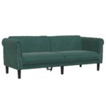 Ensemble de canapés 2 pcs vert foncé velours – Image 3