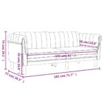 Ensemble de canapés 2 pcs noir velours – Image 7