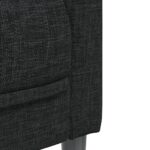 Ensemble de canapés 2 pcs noir tissu – Image 4