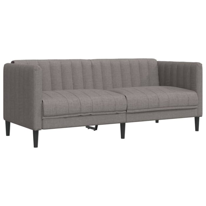 Ensemble de canapés 2 pcs taupe tissu – Image 2
