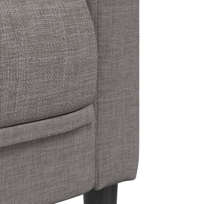 Ensemble de canapés 2 pcs taupe tissu – Image 4