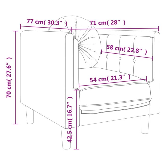 Ensemble de canapés 3 pcs avec coussins gris foncé velours – Image 7