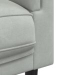 Ensemble de canapés 2 pcs avec coussins gris clair velours – Image 4
