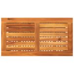 Table de jardin noir 70x38x42 cm résine tressée et bois acacia – Image 4