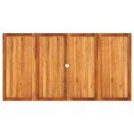 Table de jardin beige 180x90x75 cm résine tressée et acacia – Image 4