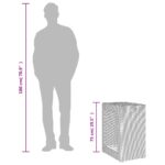 Table d'appoint de jardin dessus en bois noir 60x40x75 cm – Image 8