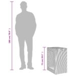 Table d'appoint de jardin dessus en bois beige 60x40x75 cm – Image 8