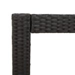 Table d'appoint de jardin dessus en bois noir 100x40x75 cm – Image 7