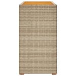 Table d'appoint de jardin dessus en bois beige 100x40x75 cm – Image 3