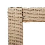Table d'appoint de jardin dessus en bois beige 100x40x75 cm – Image 7