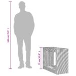 Table d'appoint de jardin dessus en bois beige 100x40x75 cm – Image 8