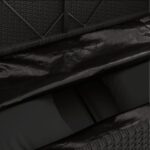 Banc de jardin avec coussins noir résine tressée – Image 7