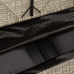 Banc de jardin avec coussins gris clair résine tressée – Image 7