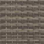 Canapé de jardin 2 places avec auvent et tabourets gris rotin – Image 8