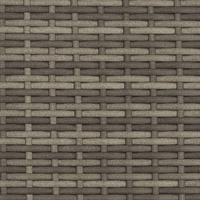 Canapé de jardin 2 places avec auvent et tabourets gris rotin – Image 8