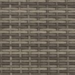 Canapé de jardin 2 places avec tabourets gris résine tressée – Image 7