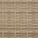 Chaise longue double avec auvent et coussins beige poly rotin – Image 9